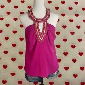 bebe hot pink halter top